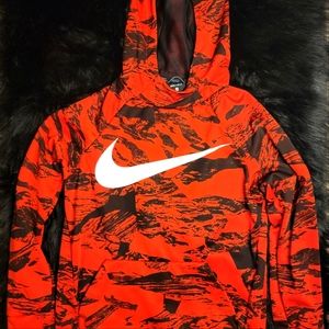 Boys Nike red dri-fit hoodie
